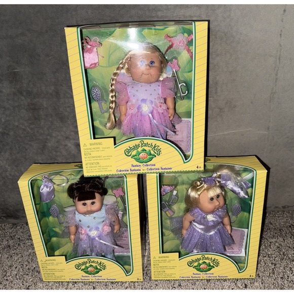 Cabbage Patch Kids Other - Lot 3 Vintage Cabbage Patch Kids Fantasy Collection Doll Toys R Us CPK 2005 New